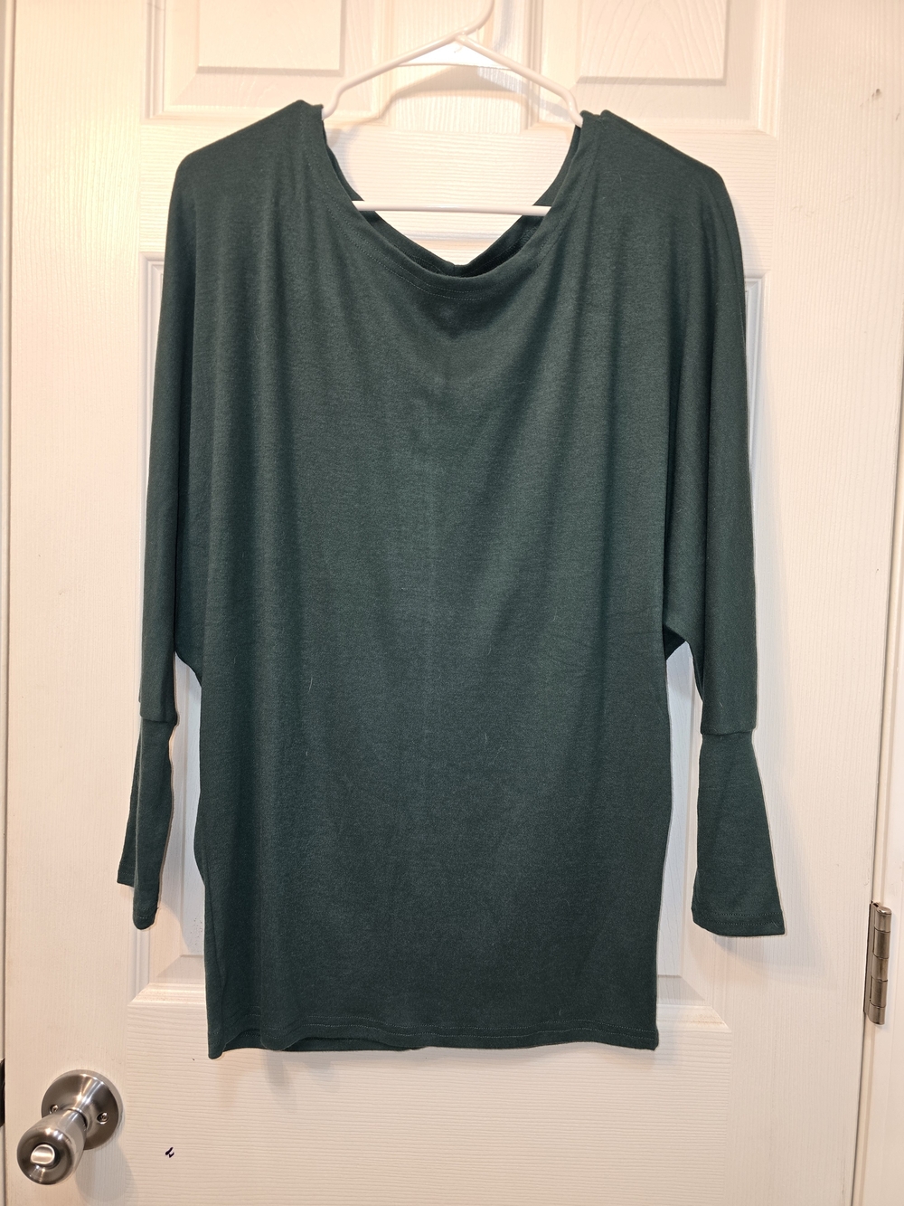 Women’s Forest Green Long Sleeve Dolman Top NWT Size Small
